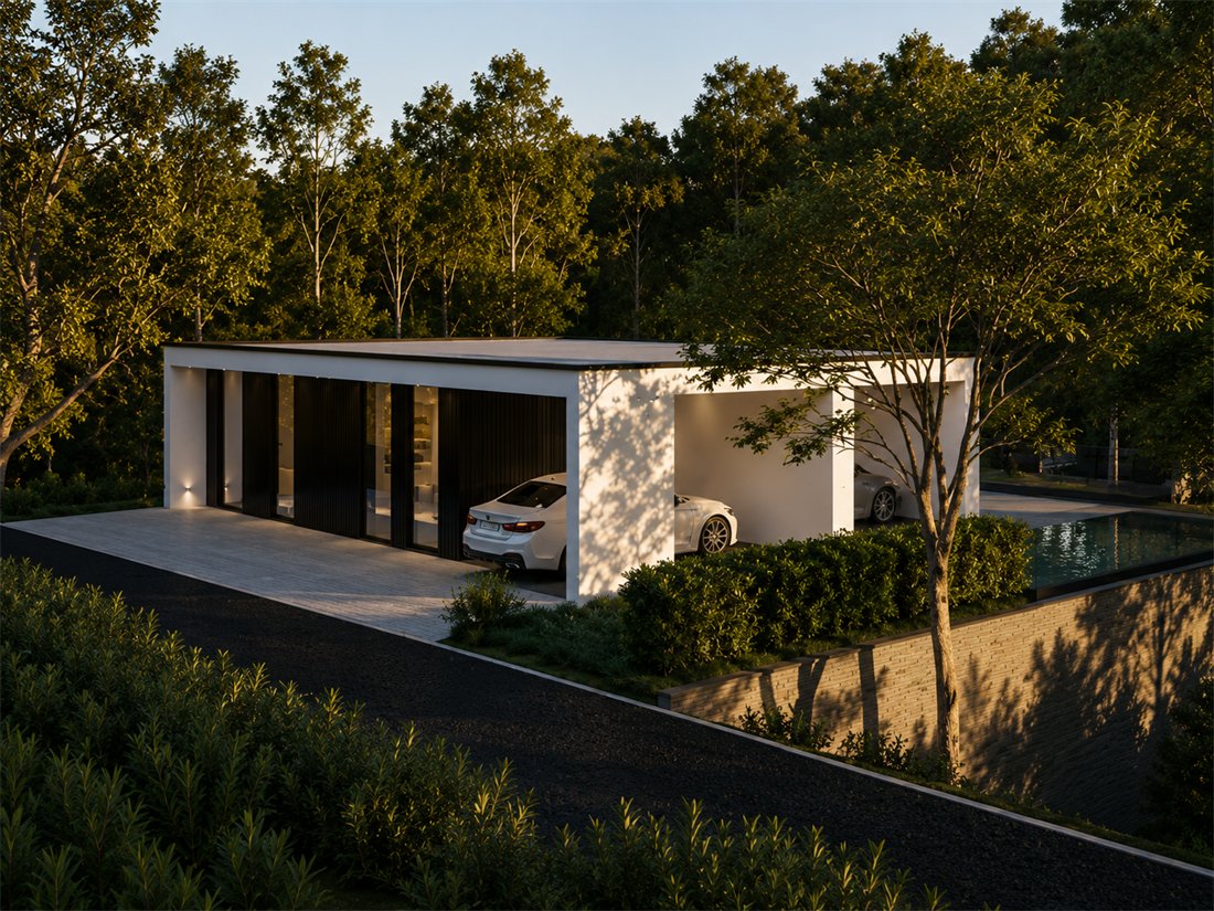 Arrival view of Hillside Holiday Villa